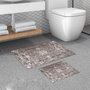 Mijölnir Juego de alfombras de baño de 2 piezas, Marrón